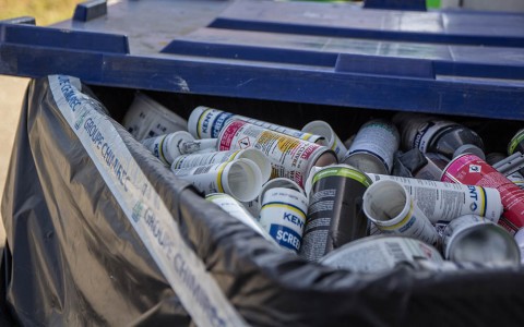 Conteneur de collecte pour recyclage des déchets 